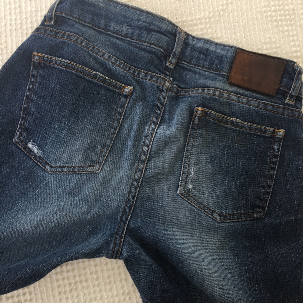 Zara Women Aged Denim Blue Jean Skinny Size 4